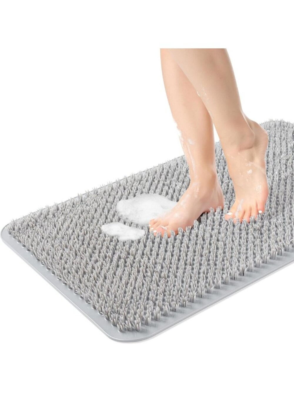 Non-Slip Grassy Bath Mat 27.5x15.7" | Soft, Quick Drain Shower Floor Mat